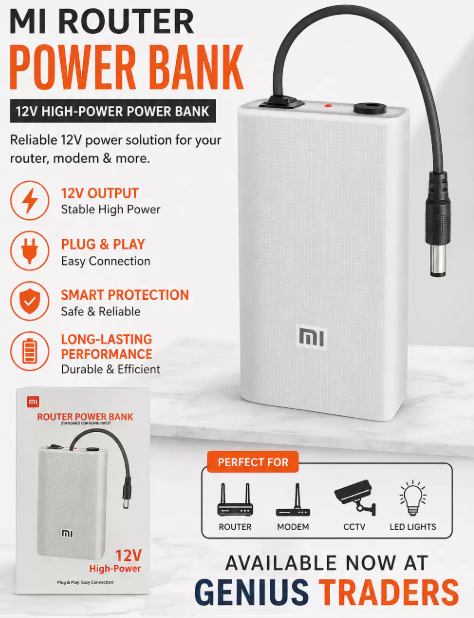 outer Power Bank UPS for WiFi Router & ONU | Uninterrupted Internet Backup | 20,000 maH