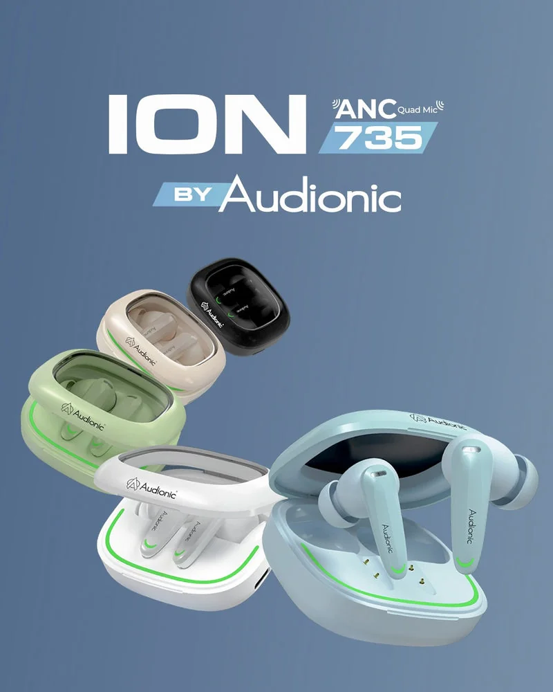 Audionic Airbud 735 ION - Wireless Earbuds with ANC & Quad Mic - Image 4