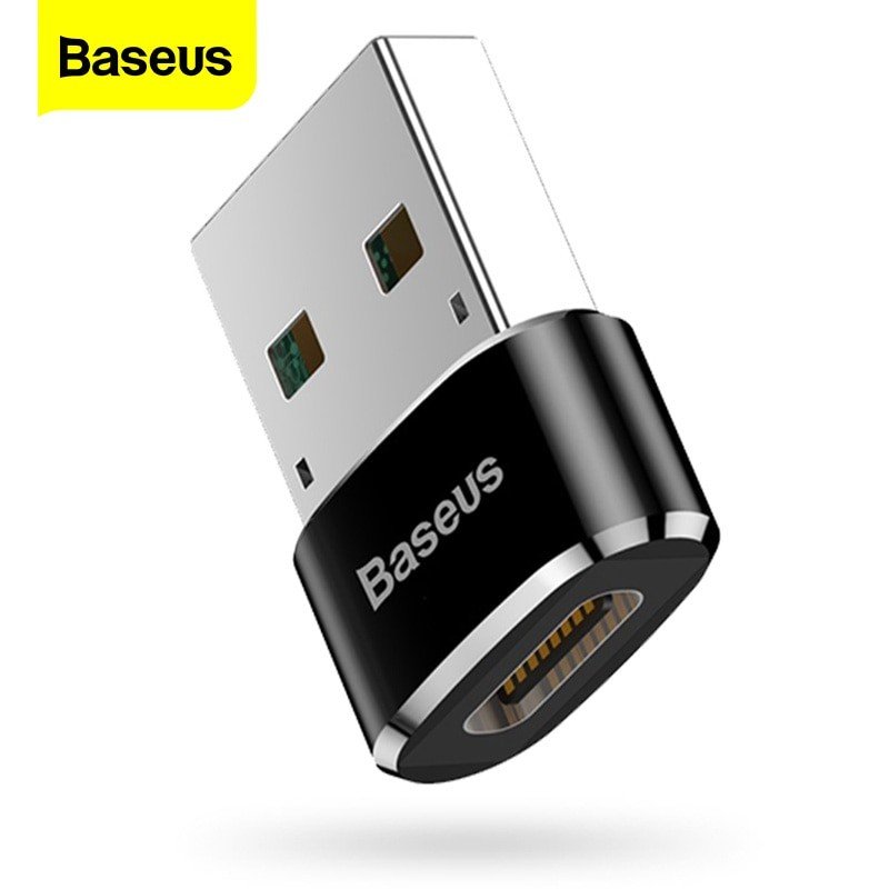 Baseus Type-C Female to USB Male Converter (Black) – Compact Adapter for Laptops, PCs & USB Devices - Image 2