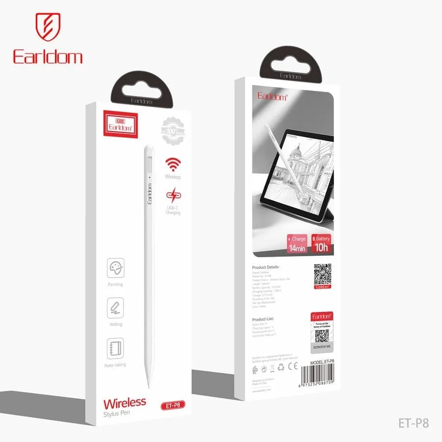 Earldom ET-P8 Wireless Stylus Pen Rechargeable | Digital Pen Pakistan - Image 3