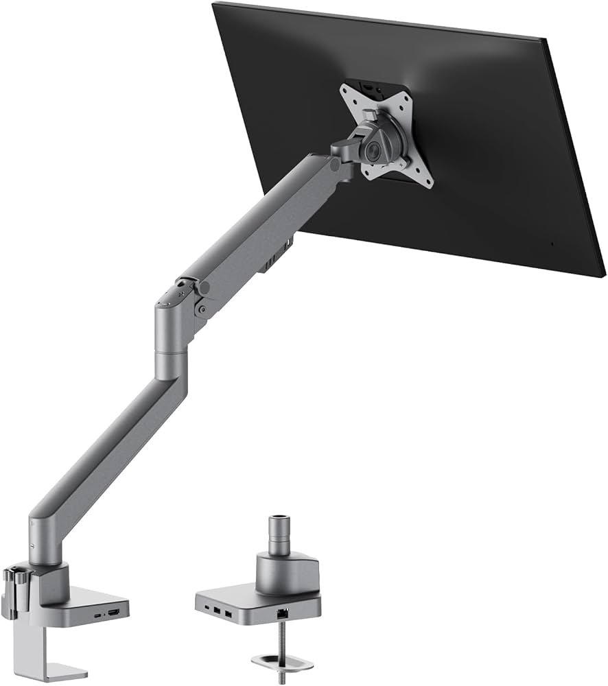 Single Monitor Stand White | Adjustable Desk Mount - Image 6