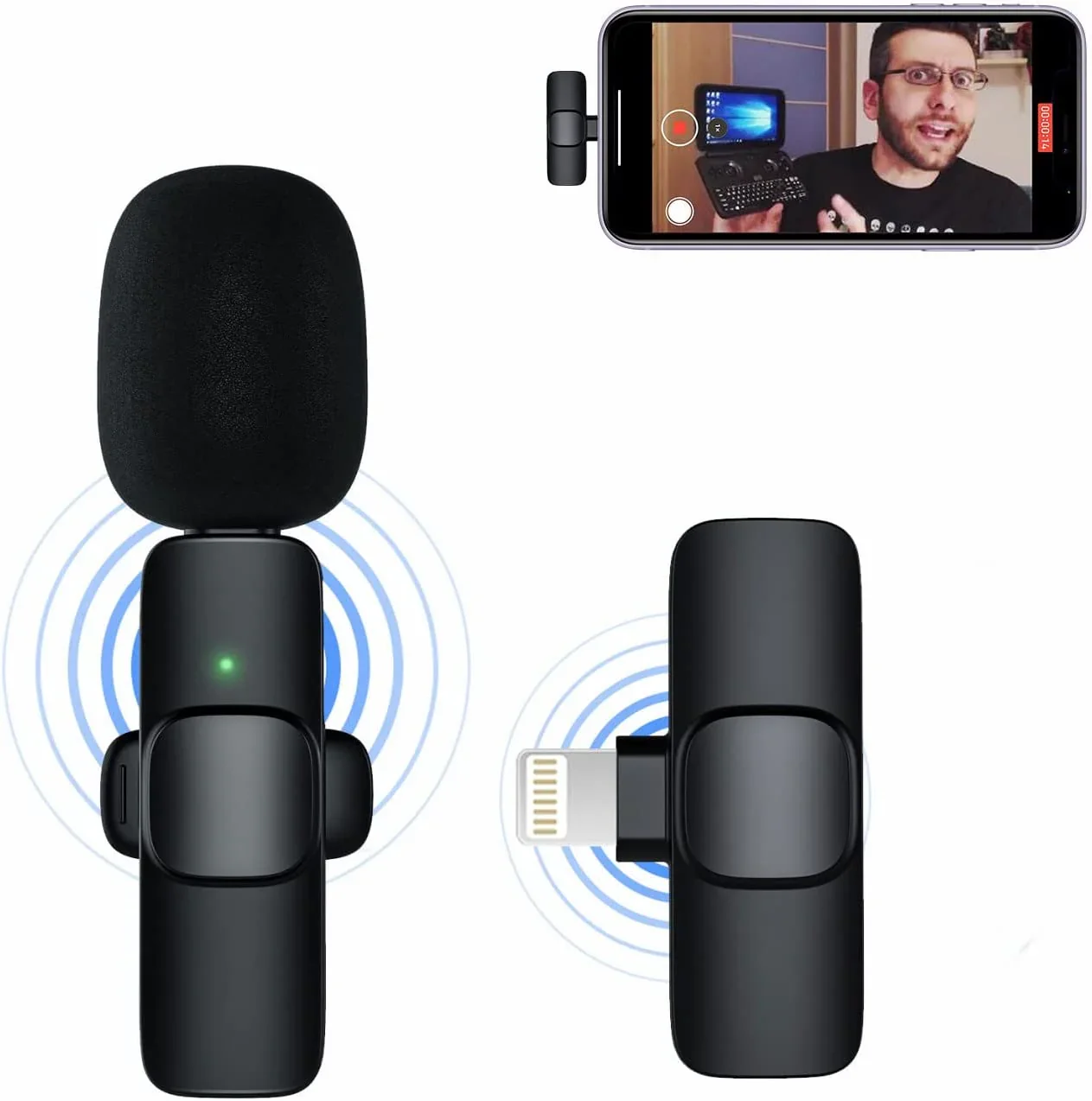 K9 Wireless Microphone Type-C Lightning | Dual Lavalier Mic Pakistan - Image 3