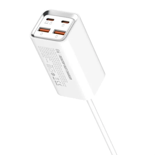 LDNIO A4610C 65W Desktop Fast Charger | 4 Port USB-C + USB-A Charging Station - Image 2