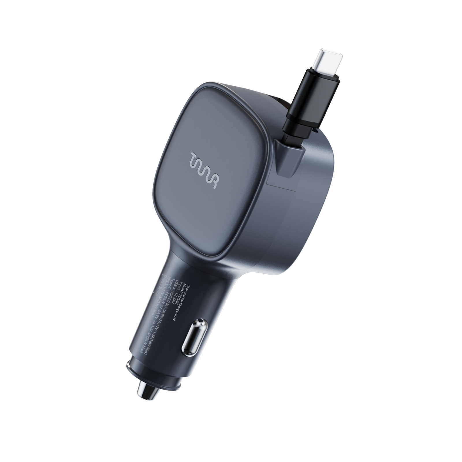 TAAR - OMI 81W PD Car Charger with Retractable USB-C Cable - Image 4