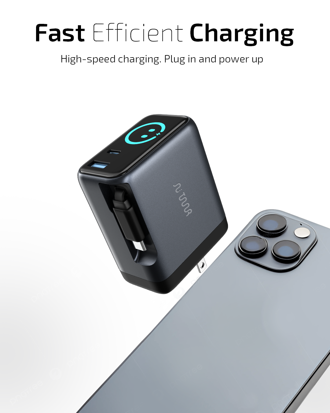 TAAR - OMI 70W GaN Charger (Interactive Display & Retractable USB-C Cable) - Image 8